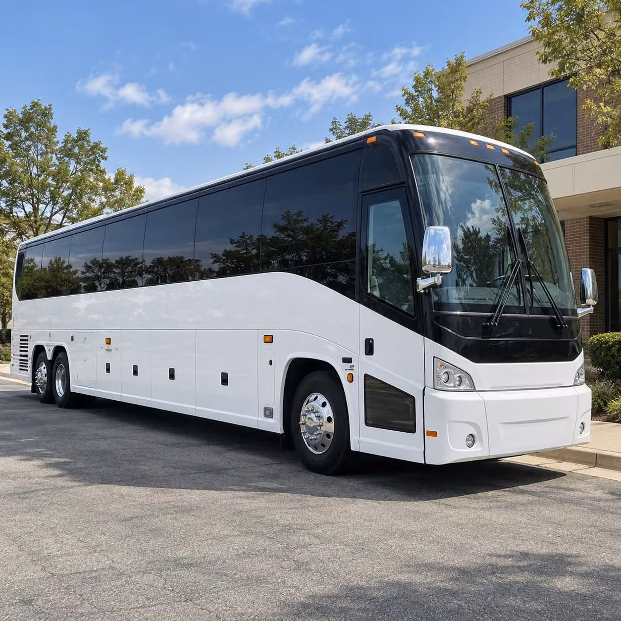 game day shuttle bus rentals for panthers fans in plantation