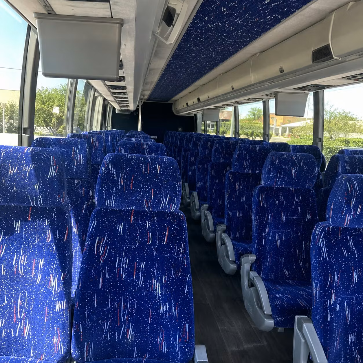 plantation charter bus rental interior